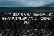 一个冷门但关键的点：蘑菇视频下载：夜间模式这块我做了对比，结论有点意外