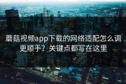 蘑菇视频app下载的网络适配怎么调更顺手？关键点都写在这里