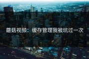 蘑菇视频：缓存管理我被坑过一次