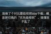 我做了个对比蘑菇视频app下载：横竖屏切换的“优先级规则”，搞懂就不乱了