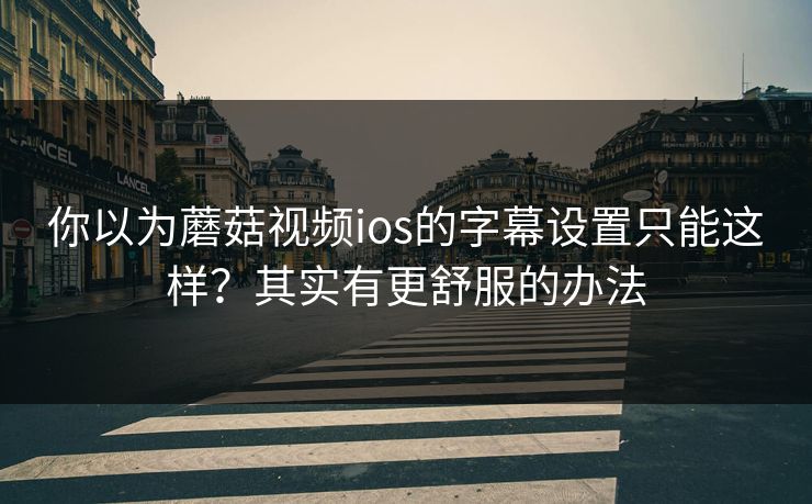 你以为蘑菇视频ios的字幕设置只能这样?其实有更舒服的办法 你以为蘑菇视频ios的字幕设置只能这样?其实有更舒服的办法