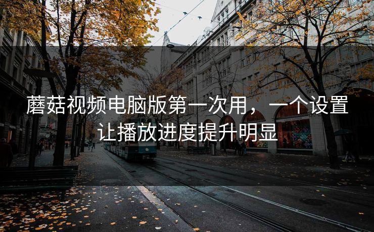 蘑菇视频电脑版第一次用，一个设置让播放进度提升明显