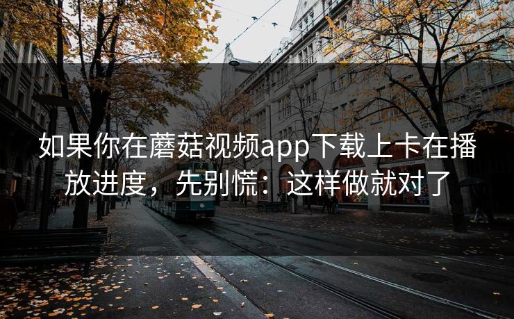 如果你在蘑菇视频app下载上卡在播放进度,先别慌:这样做就对了 如果你在蘑菇视频app下载上卡在播放进度,先别慌:这样做就对了